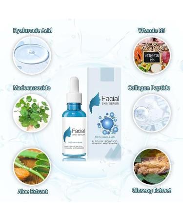  4PCS Facial Skin Serum Hyaluronic Acid Serum for Face Collagen Boost Anti Aging Daily Serum Collagen Boost Face Serum Anti-Wrinkle Serum Suitable for All Skin Types for Women & Men - Buy Online on GoSupps.com