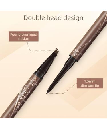 Crayon Sourcils Magique 2 en 1 4 Pointes Nouveau Crayon Sourcils 3D tanche pour Microblading 2024 Crayon Sourcils Naturel Longue Dur e (Light Brown) - Buy Online on GoSupps.com