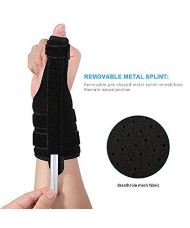 Yosoo Thumb Support Brace - Adjustable Thumb Splint for Pain Relief from Sprains Tendonitis & Injuries | Fits Left & Right Hand - Buy Online on GoSupps.com
