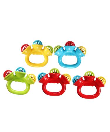 Abaodam 5st handbell baby bassel bite toys soothing toys toys ring shaker soothing toys wearable ringing the bell shake the bell