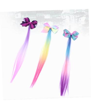 FRCOLOR Kids bow hair s hair s for kids Gradient hairpins Periwig hair s color wigs girl hair s girls' hair s headdress for girls toddler ribbon issue card top Ribbon - Buy Online on GoSupps.com