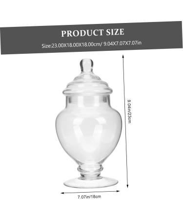 Operitacx Marshmallow Jar Dried Fruit Jar Storage Condiments Containers Coffee Jelly Cookie Jars for Kitchen Decorations Canister Ceremony Elegant Candy Wedding Decor Lid Jewelry Tea Glass 23x18cm Transparent Color - Buy Online on GoSupps.com