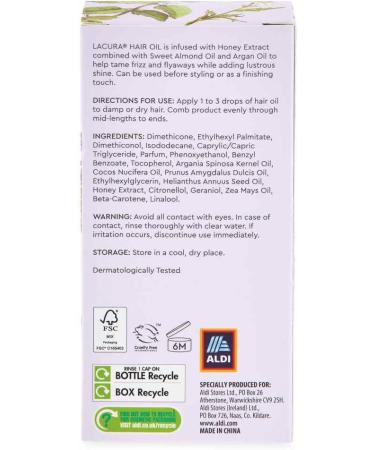 Aldi - Lacura | Hair Oil - Infused with Honey Extract | 50mL - Buy Online on GoSupps.com