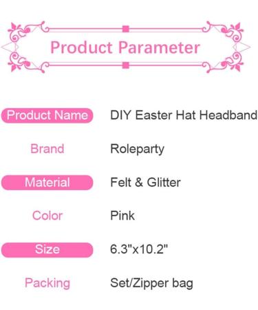 TQUXNGA Easter Headbands Easter Hat Kid Easter Party Hat Easter y Headband Headband Easter Day Headband Pink - Buy Online on GoSupps.com