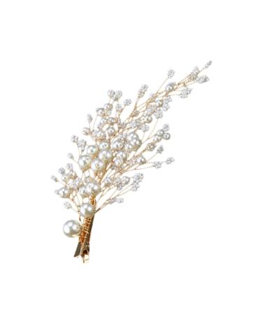 FRCOLOR 1 Pair Wedding Headdress Bridesmaid Hair Clip Rhinestone Hair Clips Bridal Veil Clips Rhinestone Barrettes Bridal Hair Clip Flower Hairpins Rhinestone Pearl Hair Accessories Tiara