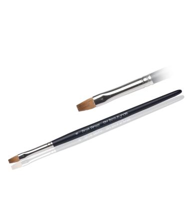 Kolinsky UV Gel Brush Size 6 - Short Handle Nail Art Brush with Black & Silver Ferrule for Professional Nail Design - Buy Online on GoSupps.com