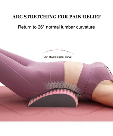 Horuili Neck and Back Stretcher | Pain Relief for Lower Back & Neck | Comfortable Back Extensor (Pink) - Buy Online on GoSupps.com