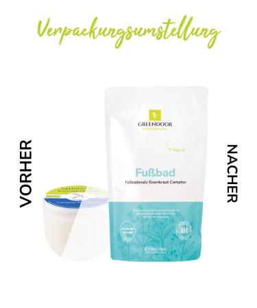 Greenendoor Foot Bath Iron Herb 500g - Natural Foot Bath Salt with Organic Jojoba Oil & Sea Salt for Foot Care Hygiene & Fungus Relief - Fresh Fragrance - Buy Online on GoSupps.com