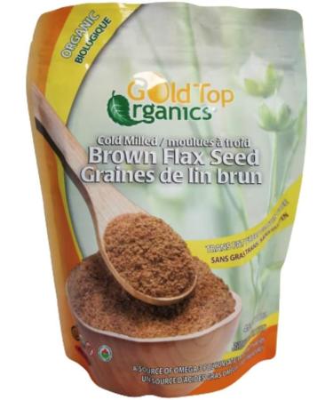 Gold top Organic Ground Flaxseed Cold Milled 454 Gram/Bag by Twinfood a Set of 2 Packs (2 Bags) - Buy Online on GoSupps.com