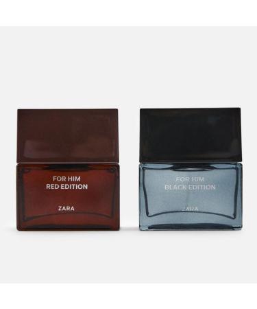 Zara For Him Red + For Him Black Men's Cologne Fragrance Spray Set of Two EDP Eau De Parfum 2x 50 ML (1.7 FL. OZ) - Buy Online on GoSupps.com