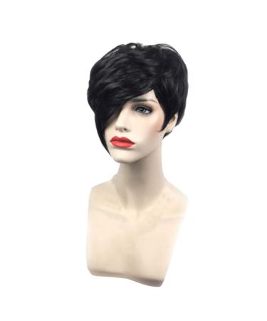 Lovel Conductor Black Short-Haired Wigs | Natural-Looking Synthetic Hair Full Wigs for Women | Warm Half Wigs - Shop Internationally - Buy Online on GoSupps.com