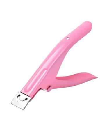 SJLS Pink U-Shaped False Tip Fine-Tuning Manicure Knife Tool Stainless Steel Acrylic Uv Gel False (Color : As Shown)