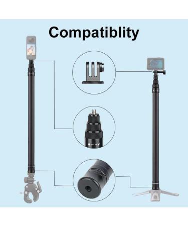 Long 150cm Waterproof Carbon Fiber Selfie Stick for GoPro, Insta360, DJI, AKASO - Underwater Extension Pole for GoPro Max, Hero, Insta 360 Cameras - Buy Online on GoSupps.com