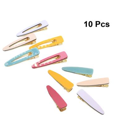 Lurrose 10pcs Colorful Acrylic Resin Hair Clips - Geometric Crocodile Barrettes for Kids Women & Girls - Stylish Hairpins & Headdress - Buy Online on GoSupps.com