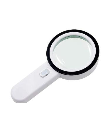 Magnifying Glass Magnifier with 12 LED Lamps Vision Aid Handheld Magnifying Glass 30X HD Lens Practical High for Power Antique Identification Magnifier