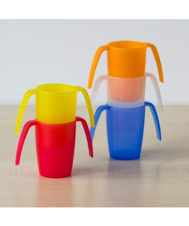 Ornamin 2 Handled Mug 220ml Yellow with Spouted Lid - Ergonomic Plastic Mug for Shaky Hands - Care Feeding Cup - Buy Online on GoSupps.com