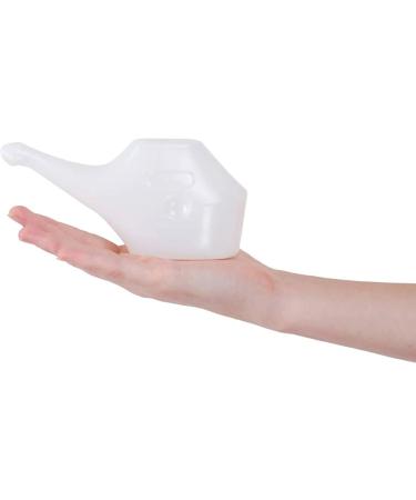 Set of 2 Light-Weight Neti Pots | Unbreakable Plastic for Travel | Includes 5 Sachets Salt + 2 Cleaning Brushes - White & Blue - Buy Online on GoSupps.com