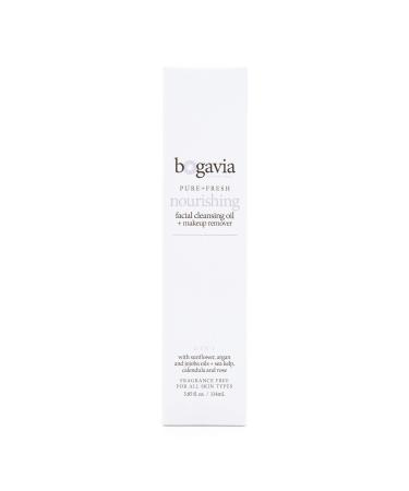 Bogavia Nourishing Facial Cleansing Oil + Makeup Remover - 2-in-1 Face Wash | Vegan, Fragrance Free & Paraben Free | Plant Based Skin Care for Women & Men - Buy Online on GoSupps.com