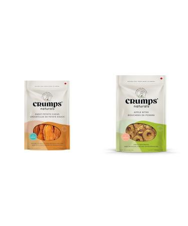 Crumps' Naturals Sweet Potato Chews 11.6oz / 330g Brown (SP-330) & PRODUCT MAY VARY Apple Bites 120g/4.2oz