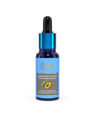 Blue Nectar Under Eye Serum with Plant-Based Niacinamide from Potato Starch & Papaya | Dark Circles Serum with Advance Skin Firming & Brightening Formula for Eyes Puffiness (17 Herbs 1Fl OZ)