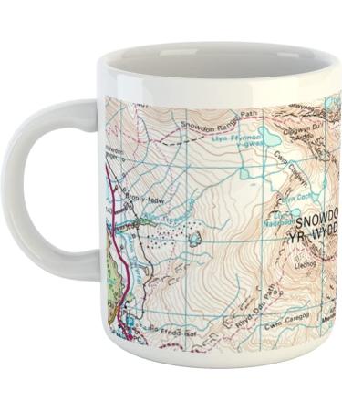 The Three Peaks Mugs - Ben Nevis - Scafell Pike - Snowdonia - 300ml - Dishwasher and Microwave Safe (Snowdonia)