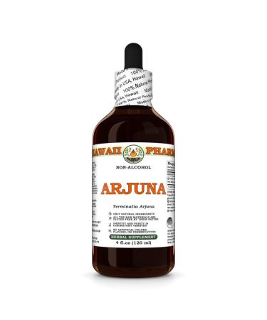 Arjuna (Terminalia Arjuna) Dry Bark Glycerite Made in Hawaii Organic Raw Materials All Natural Vegan Lab Tested Alcohol-Free Liquid Extract - 4 fl.oz 4 Fl Oz (Pack of 1)