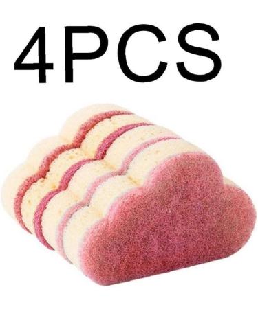 4pcs Kitchen Cleaning Sponges Multi-Functional Cloud Sponge Washing Cloth Car Washing Glass Washing Pads Sponges Red - Buy Online on GoSupps.com