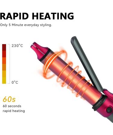 Lescolton 2 in 1 Curling Iron - Travel Hair Straightener & Curl Wand - Fast Heating Dual Voltage 1 Inch Barrel - Perfect for Girls & Women (Purple - Buy Online on GoSupps.com