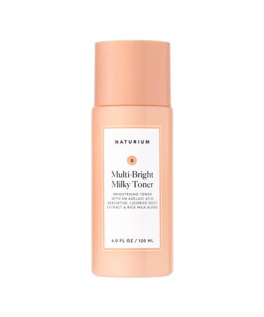 Naturium Multi-Bright Milky Toner Exfoliating Skincare for Face with Azelaic Acid 120 mL / 4 fl oz