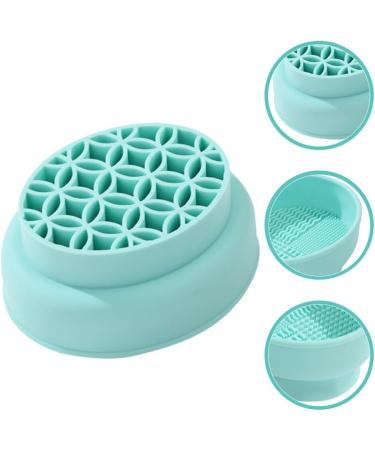 PATKAW Makeup Brush Cleaner Mat Makeup Brush Cleaning Bowl Portable Makeup Brush Cleaning and Scrubbing Tool Silicone Makeup Brush Drying Stand for Women Green - Buy Online on GoSupps.com