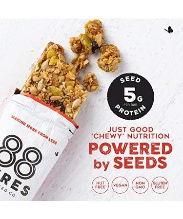 88 Acres Apple Ginger Crisp Granola Bars - Gluten Free, Nut-Free, Vegan, Non-GMO - 12 Pack - Buy Online on GoSupps.com