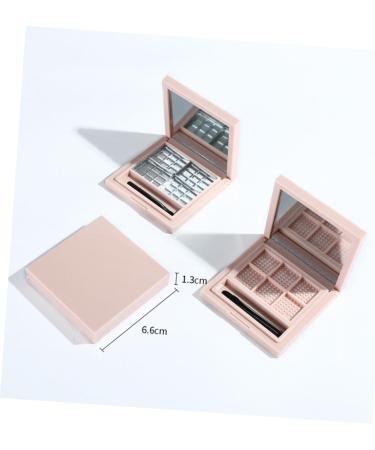 DRESSOOS 2pcs Empty Eyeshadow Dish Makeup Highlighter Empty Compact Eyeshadow Square Highlighters - Buy Online on GoSupps.com