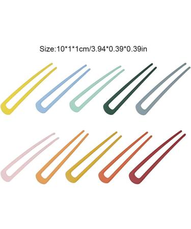CLSSLVVBN U-shaped Hair Sticks Modelling Styling Women Hairpin Light-weight Ponytail Fashion Headwear Accessories Students Grayish Yellow - Buy Online on GoSupps.com