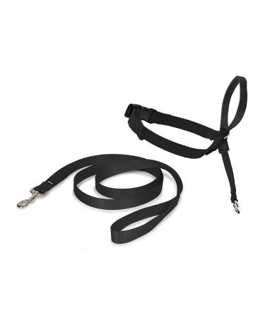 PetSafe Easy Walk Headcollar Dog Leash Pulling Adjustable Fit Comfortable Size L Black Black L