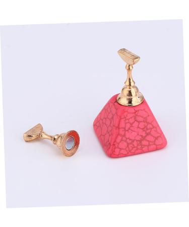POPETPOP Nail practice nail bracket nail art display stand nail tip display base fingernail practice stand chessboard finger stand manicure nail display rack strong magnet 10x7cm Pink - Buy Online on GoSupps.com
