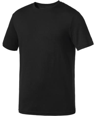 Merino Protect Men's 100% Merino Wool T-Shirt - Short Sleeve, Odor Resistant, Lightweight Base Layer for Travel & Hiking - Black (Medium) - Buy Online on GoSupps.com