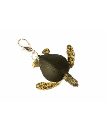 Miniblings turtle charm zipper pull turtle green - handmade fashion jewelry i chain pendant silver -plated - beggar pendant beggar bracelet - trailer for bracelet