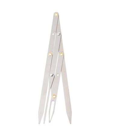 Angoily Eyebrow Scale Ruler Measuring Tool Eyebrow Measurement Tool Second Generation Gold Eyebrow Shape 16X4.5X0.6CM Silver