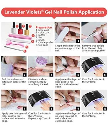 Lavender Violets 8ml Gel Nail Polish UV LED Soak Off Nail Lamp Curing Manicure Pedicure Classical Coloured Bottle Long Lasting Easy Apply Jet Black D138 - Buy Online on GoSupps.com