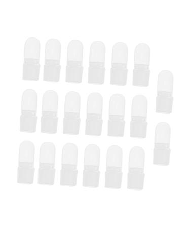 HAKIDZEL Nail Monomer Dish 20pcs Nail Case Nail for Nails Nail Gel Nail Polish Cover Nail Remover Caps Hide Money Latex Nail Guard Manicure Protector Cuticle Guard Milk Plastic Reusable