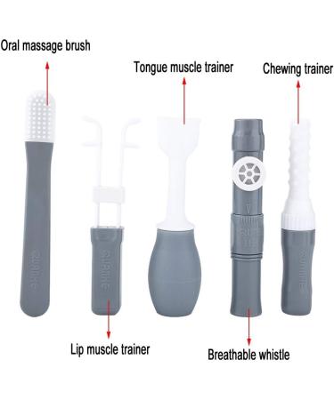 Mund Trainer Tongue Trainer Kit - 5 Silicone Oral Fitness Tools for Muscle Recovery & Massage | Healthcare System - Buy Online on GoSupps.com