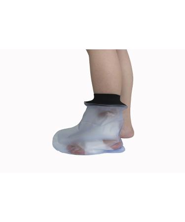 HKF HO KI HO Adult Foot Waterproof Protectors Cast and Dressing Cover Waterproof Leg Protectors for Shower Reusable Watertight Cast Bag for Wound Foot.Upper Circ OD/ID(5.5/1.8inch)