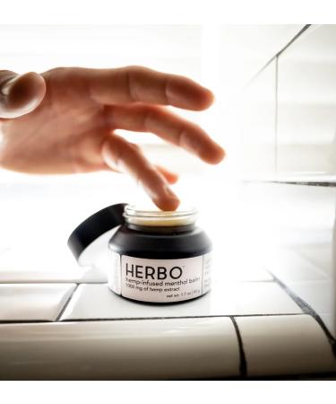Herbo Menthol Body Balm - Organic Shea Butter & Hemp Moisturizer | Cruelty-Free Paraben-Free Body Cream for All Skin Types - 1.7 oz - Buy Online on GoSupps.com