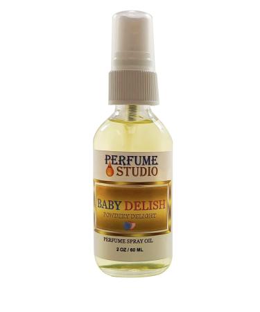 Baby Delish Powdery Delight Perfume Spray Oil with Long Lasting Sweet & Fresh Powder Fragrance Accords (2 oz) 2 Fl Oz (Pack of 1)