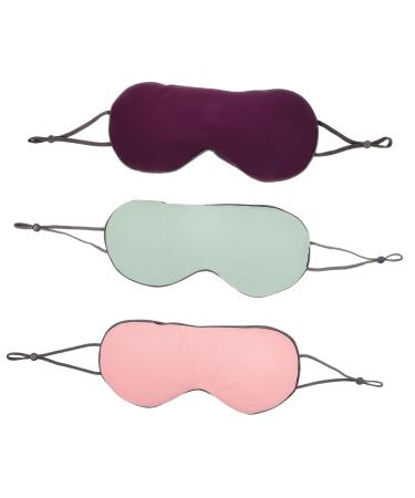 Veemoon 3 pi ces Masque de Sommeil lastique pour Voyages Maison Couverture pour Yeux Confortable Bloque la Lumi re Design et Pratique