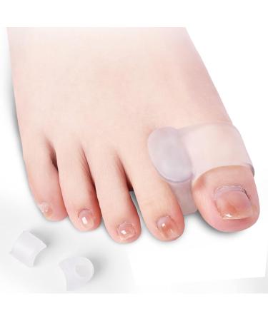 4 PCs Transparent Silicone Toe Separators - Gel Spreaders for Overlapping Toes & Big Toe Relief - Buy Online on GoSupps.com