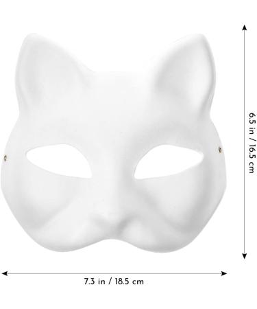 Stobok 10-Pack DIY Cat Masks - Unfinished White Masquerade Masks for Halloween Parties - Buy Online on GoSupps.com