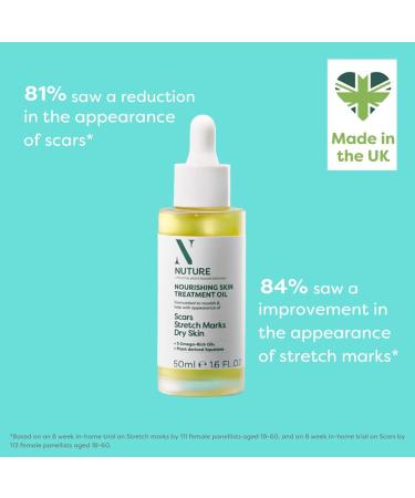 NUTURE Nourishing Skin Treatment Oil 50ml | Improves the appearance of Scars & Stretch-marks | Omega-rich Oils | Face & Body | Absorbs Quickly | Antioxidants | Soothed & Softened - Buy Online on GoSupps.com