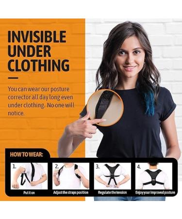 Posture Corrector for Men & Women | Bodywellness Upper Back Brace for Clavicle Support & Pain Relief | Adjustable Under Clothes (Regular - Buy Online on GoSupps.com