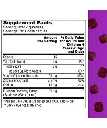 Flintstones Kids Elderberry Gummies | Immunity Support with Vitamin C & Zinc | Gluten-Free Dietary Supplement | 60 Count - Buy Online on GoSupps.com